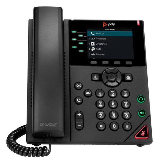 Poly VVX 350 6-Line IP Phone and PoE-enabled
