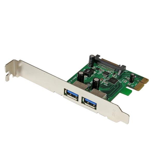 Star Tech 2 Port PCI Express (PCIe) SuperSpeed USB 3.0 Card Adapter with UASP - SATA Power