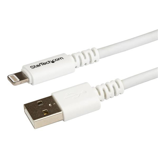 Star Tech 3 m (10 ft.) USB to Lightning Cable - Long iPhone / iPad / iPod Charger Cable - Lightning to USB Cable - Apple MFi Certified - White