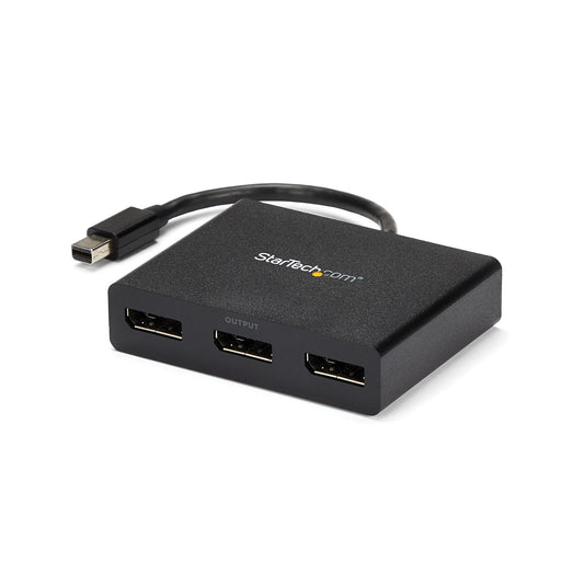 Star Tech 3-Port Multi Monitor Adapter - Mini DisplayPort to DisplayPort MST Hub, Dual 4K 30Hz & 1x 1080p - Video Splitter for Extended Desktop Mode on Windows Only - mDP 1.2 to 3x DP