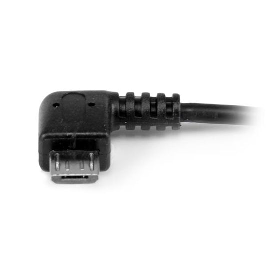 Star Tech 5in Right Angle Micro USB to USB OTG Host Adapter M/F