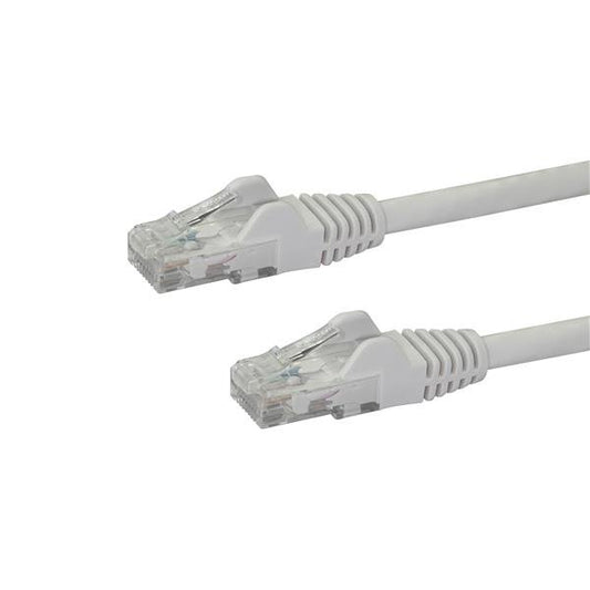 StarTech 50cm CAT6 Ethernet Cable - White CAT 6 Gigabit Ethernet Wire -650MHz 100W PoE RJ45 UTP Network/Patch Cord Snagless w/Strain Relief Fluke Tested/Wiring is UL Certified/TIA