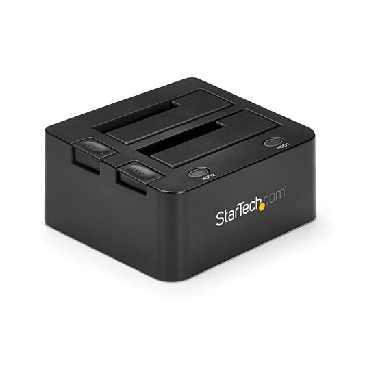 Star Tech Dual-Bay USB 3.0 to SATA Hard Drive Docking Station, USB Hard Drive Dock, External 2.5/3.5" SATA I/II/III SSD/HDD Docking Station, Hot-Swap Hard Drive Bay, Top-Loading