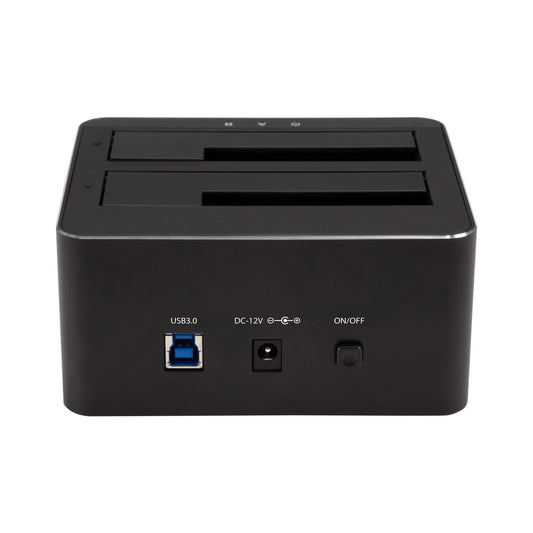Star Tech Dual-Bay USB 3.0 to SATA Hard Drive Docking Station, USB Hard Drive Dock, External 2.5/3.5" SATA I/II/III SSD/HDD Docking Station, Hot-Swap Hard Drive Bays, Top-Loading