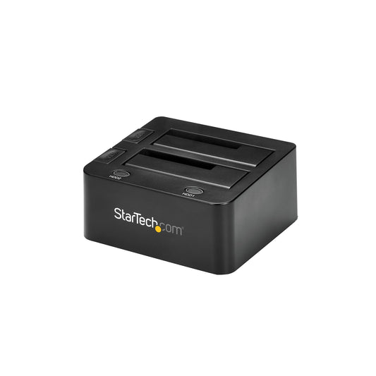 Star Tech Dual-Bay USB 3.0 to SATA Hard Drive Docking Station, USB Hard Drive Dock, External 2.5/3.5" SATA I/II/III SSD/HDD Docking Station, Hot-Swap Hard Drive Bay, Top-Loading