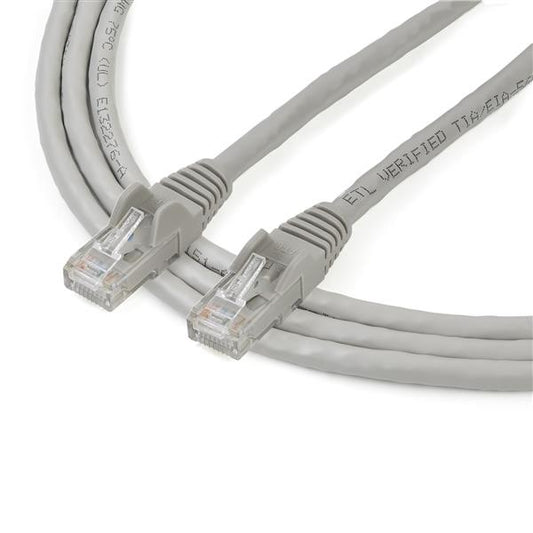 Star Tech 2m CAT6 Ethernet Cable - Grey CAT 6 Gigabit Ethernet Wire -250MHz 100W PoE RJ45 UTP Network/Patch Cord Snagless w/Strain Relief Individually Tested