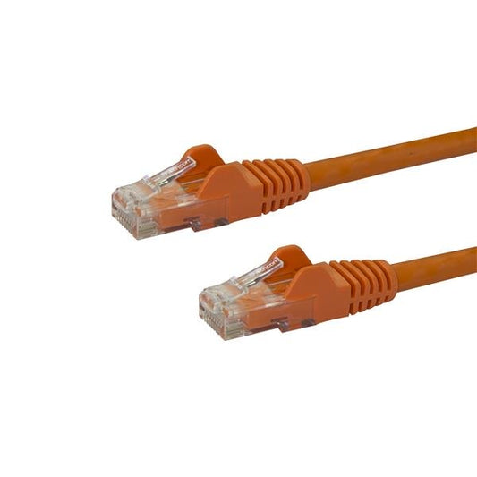 StarTech 50cm CAT6 Ethernet Cable - Orange CAT 6 Gigabit Ethernet Wire -650MHz 100W PoE RJ45 UTP Network/Patch Cord Snagless w/Strain Relief Fluke Tested/Wiring is UL Certified/TIA