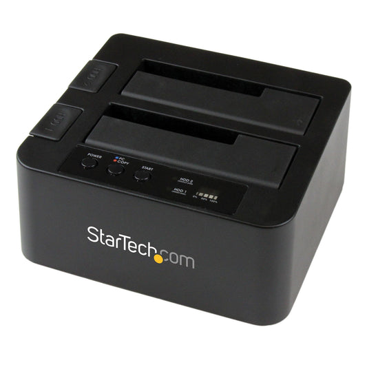 Star Tech Dual Bay Hard Drive Duplicator, Standalone USB 3.0 (5 Gbps) / eSATA to 2.5/3.5" SATA III HDD/SSD Cloner/Copier, Hard Drive Docking Station, Hard Disk Cloner