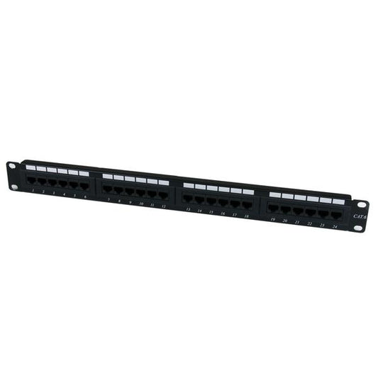 Star Tech 24 Port 1U Rackmount Cat 6 110 Patch Panel