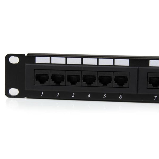 Star Tech 24 Port 1U Rackmount Cat 6 110 Patch Panel