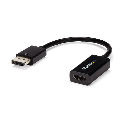 StarTech DisplayPort to HDMI Adapter - 4K 30Hz Active DisplayPort to HDMI Video Converter - DP to HDMI Monitor/TV/Display Cable Adapter Dongle - Ultra HD DP 1.2 to HDMI 1.4 Adapter
