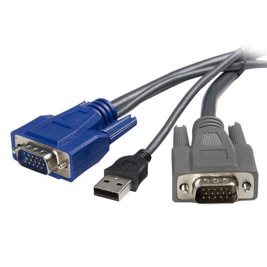Star Tech 6 ft Ultra-Thin USB VGA 2-in-1 KVM Cable