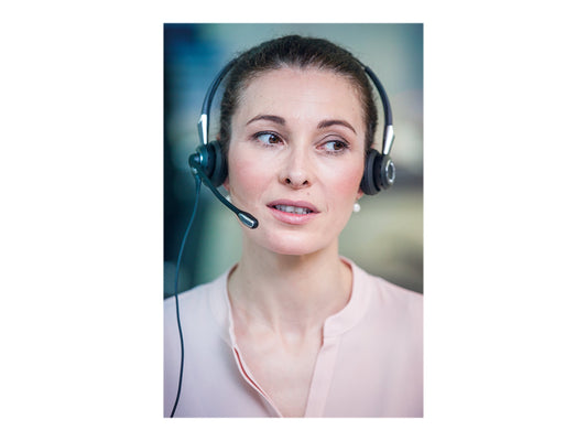 JABRA CORDED BIZ 2400 II DUO HEADSET,LEATHERETTE,QD