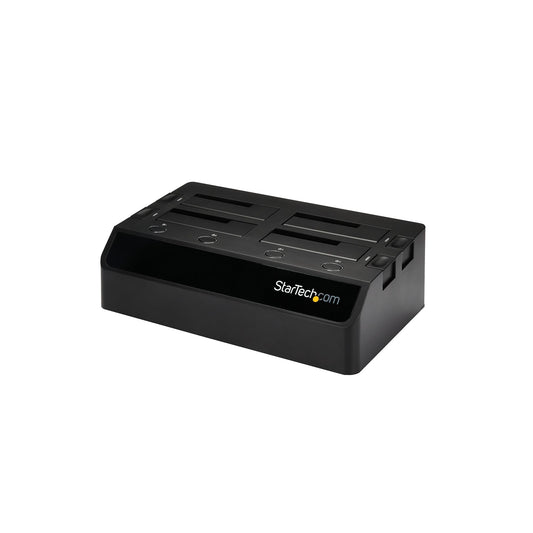 Star Tech 4-Bay USB 3.0 to SATA Hard Drive Docking Station, USB Hard Drive Dock, External 2.5/3.5" SATA III SSD/HDD Docking Station, Hot-Swap Hard Drive Bay, Top-Loading