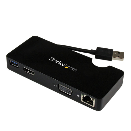 StarTech Travel Docking Station for Laptops - HDMI or VGA - USB 3.0