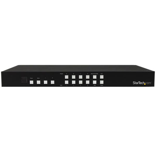 Star Tech 4x4 HDMI Matrix Switch with Picture-and-Picture Multiviewer or Video Wall