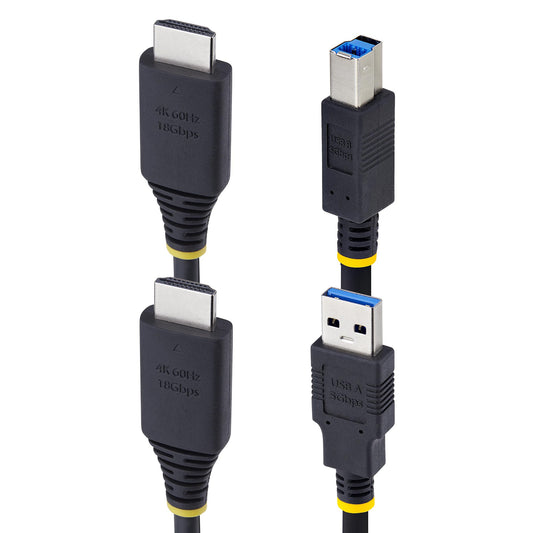 Star Tech 6ft (1.8m) HDMI and USB 5Gbps KVM Cable, 4K 60Hz, HDMI 2.0 and USB Combo Cable for KVM Switches
