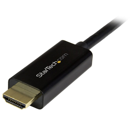 Star Tech 6ft (2m) DisplayPort to HDMI Cable - 4K 30Hz - DisplayPort to HDMI Adapter Cable - DP 1.2 to HDMI Monitor Cable Converter - Latching DP Connector - Passive DP to HDMI Cord