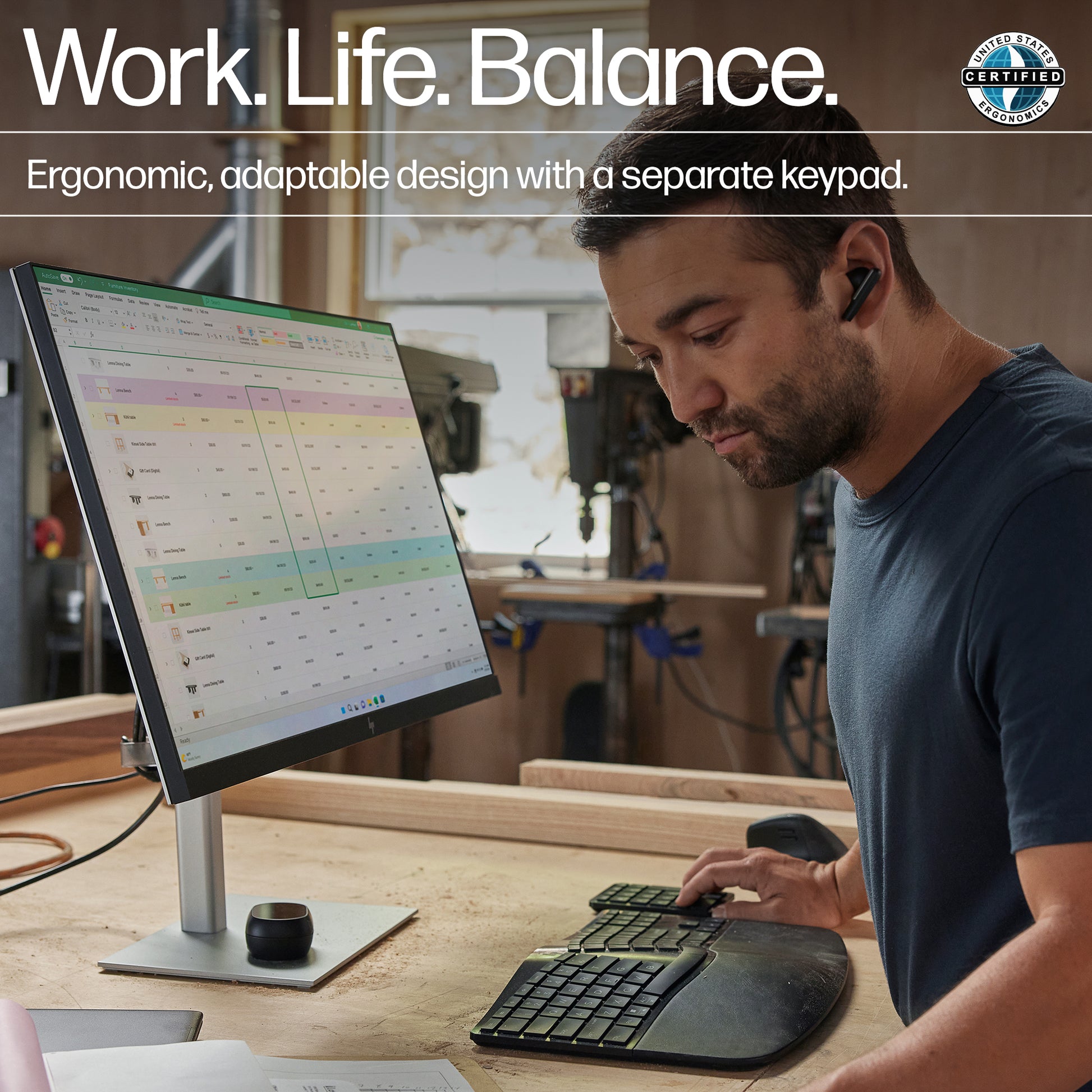 HP 965 Ergonomic Wireless Keyboard