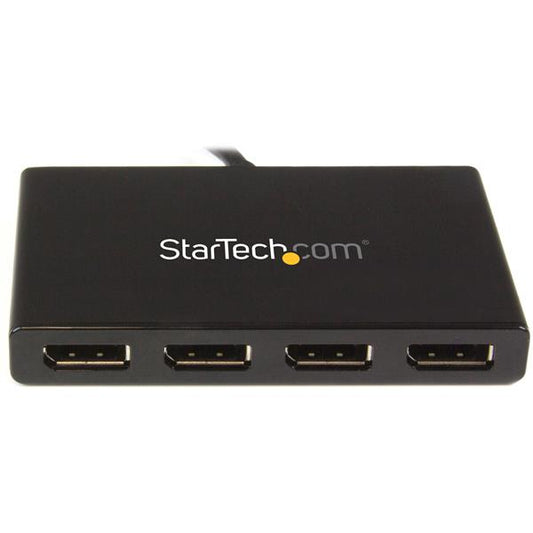 Star Tech 4-Port Multi Monitor Adapter - DisplayPort 1.2 MST Hub - 4x 1080p - DisplayPort Video Splitter for Extended Desktop Mode on Windows PCs Only - DP to Quad DP Monitors