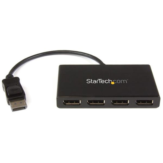 Star Tech 4-Port Multi Monitor Adapter - DisplayPort 1.2 MST Hub - 4x 1080p - DisplayPort Video Splitter for Extended Desktop Mode on Windows PCs Only - DP to Quad DP Monitors