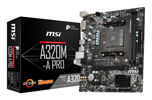 MSI A320M-A PRO motherboard AMD A320 Socket AM4 micro ATX
