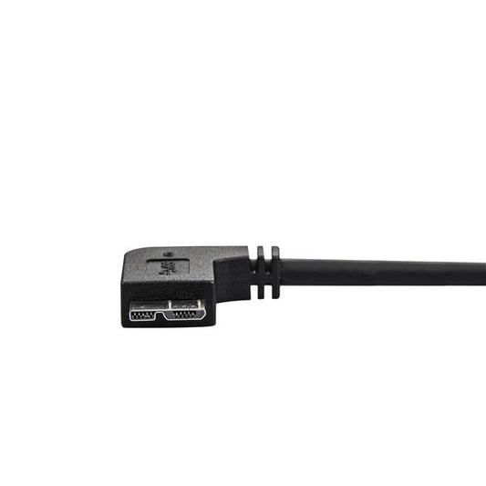 Star Tech Slim Micro USB 3.0 Cable - M/M - Right-Angle Micro-USB - 0.5m (20in)