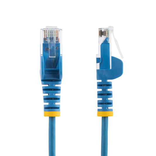 Star Tech 2.5 m CAT6 Cable - Slim - Snagless RJ45 Connectors - Blue
