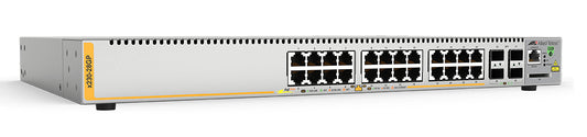 Allied Telesis L2+ switch with 24 x 10/100/1000T PoE ports and 4 x 100/1000X SFP ports, AU Power Cord
