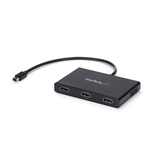Star Tech 3-Port Multi Monitor Adapter - Mini DisplayPort to HDMI MST Hub - Triple 1080p or Dual 4K 30Hz - Video Splitter for Extended Desktop Mode on Windows Only - mDP 1.2 to 3x HDMI