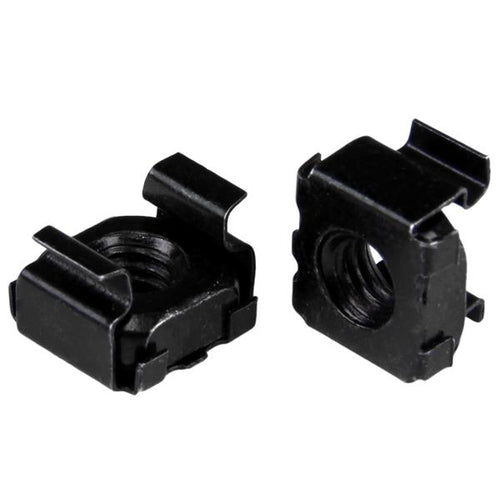 Star Tech M6 Cage Nuts - 50 Pack, Black