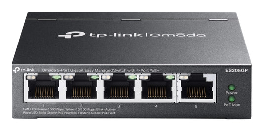 TP-Link  ES205GP Omada 5-Port Gigabit Easy Managed Switch with 4-Port PoE+