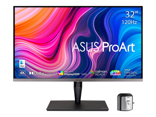 ASUS 32" (16:9) IPS UHD LED, 5MS, 120Hz, THUNDERBOLT3(2), DP, HDMI(3), USB(3), SPKR, 3YR