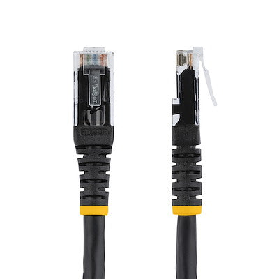 Star Tech 6ft CAT6 Ethernet Cable - Black CAT 6 Gigabit Ethernet Wire -250MHz 100W PoE RJ45 UTP Molded Network/Patch Cord w/Strain Relief/ Individually Tested