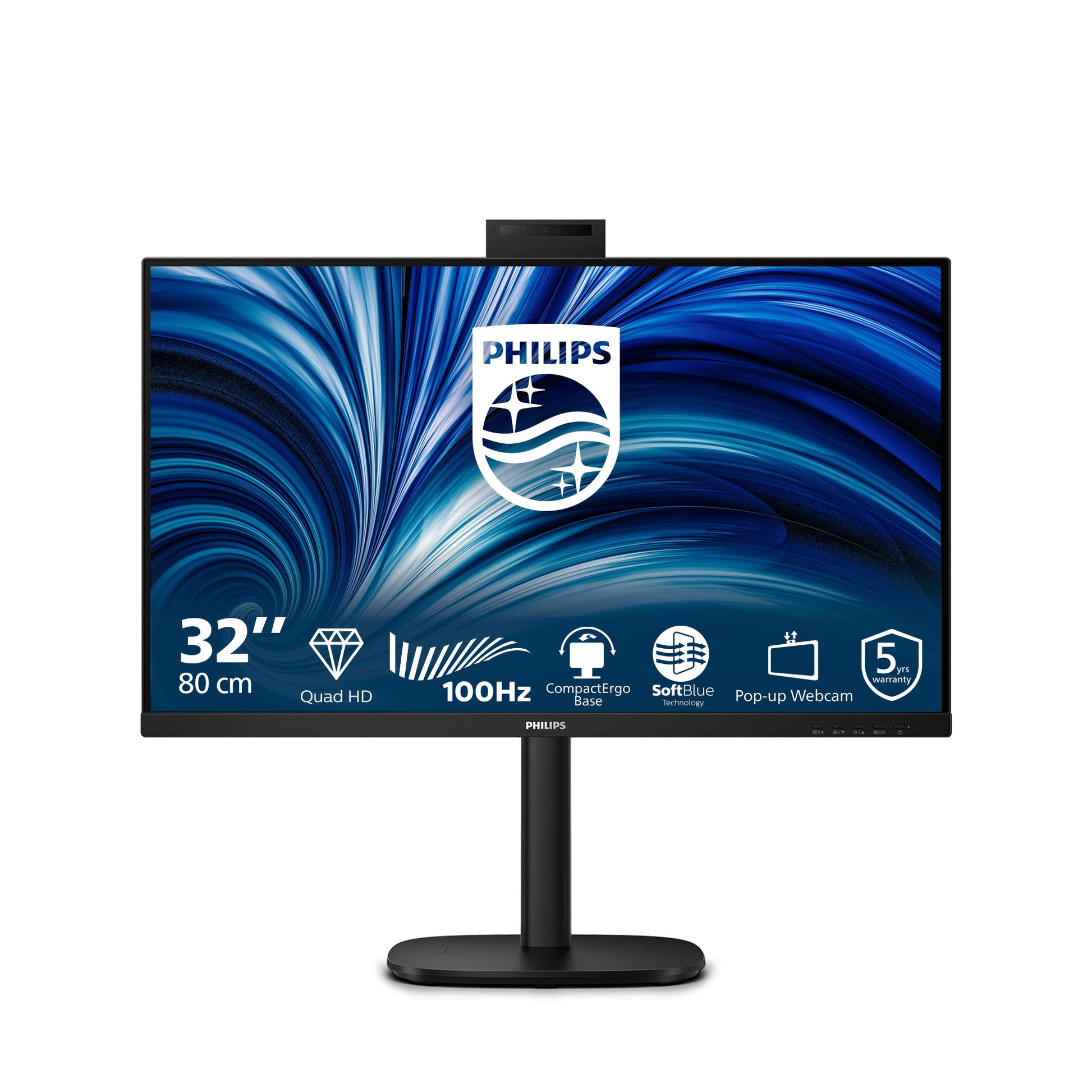 Philips 3000 series 32B2U3601H/75 computer monitor 80 cm (31.5") 2560 x 1440 pixels Quad HD LCD Black product image