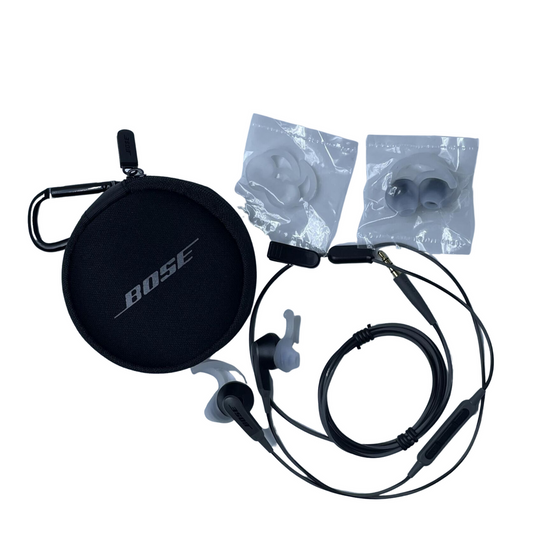Bose SoundSport In-Ear Headphones – Wired 3.5mm, Charcoal Black (Like New Refurbished)