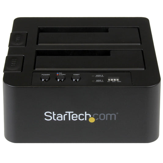 Star Tech Standalone Hard Drive Duplicator, Dual Bay HDD/SSD Cloner/Copier, USB 3.1 (10Gbps) to SATA III HDD/SSD Docking Station, Hard Disk Duplicator Dock, Hard Drive Cloner
