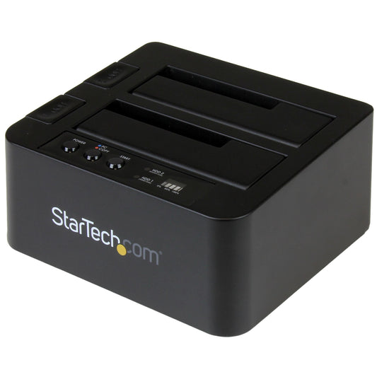 StarTech Standalone Hard Drive Duplicator, Dual Bay HDD/SSD Cloner/Copier, USB 3.1 (10Gbps) to SATA III HDD/SSD Docking Station, Hard Disk Duplicator Dock, Hard Drive Cloner