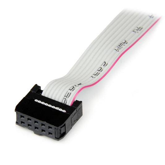 Star Tech 16in (40cm) 9 Pin Serial Male to 10 Pin Motherboard Header Slot Plate