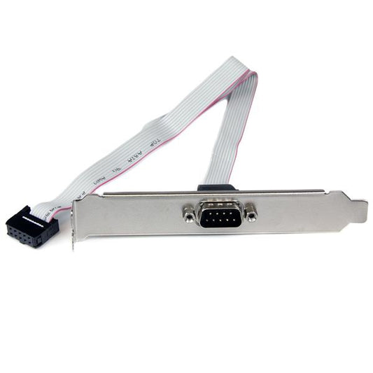 Star Tech 16in (40cm) 9 Pin Serial Male to 10 Pin Motherboard Header Slot Plate