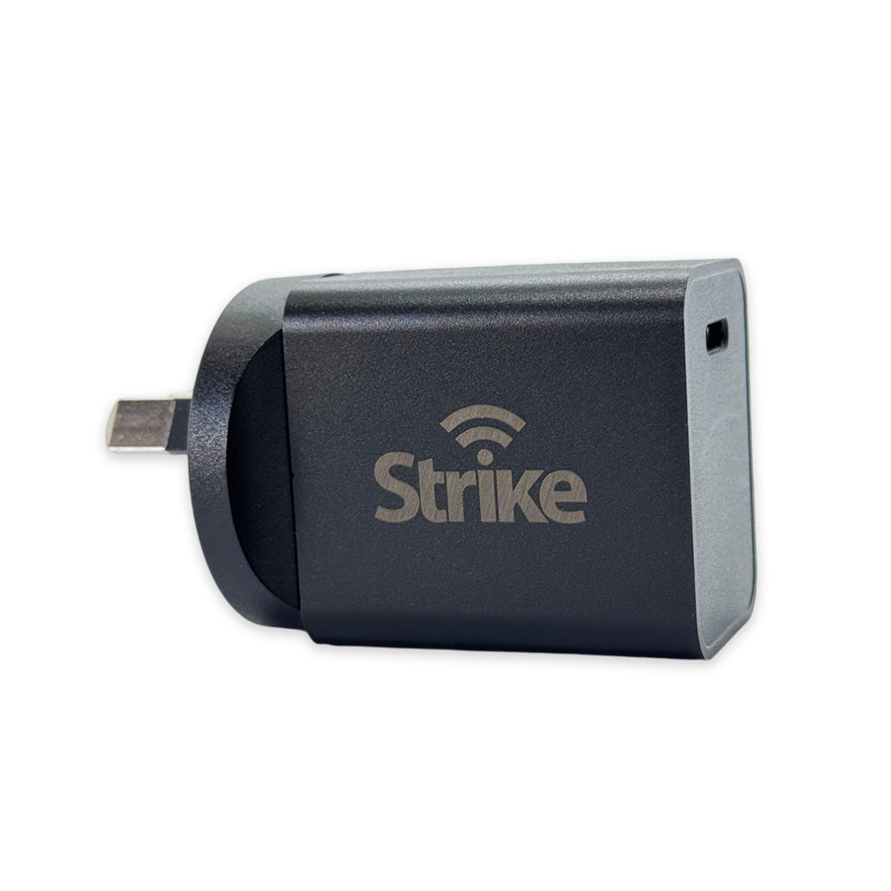 Strike 30W USB-C PD Fast Wall Charger (Black)
