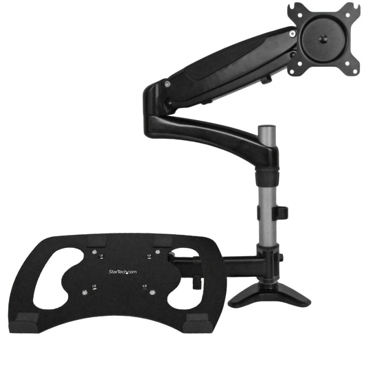 Star Tech Desk-Mount Monitor Arm with Laptop Stand - Full Motion - Articulating