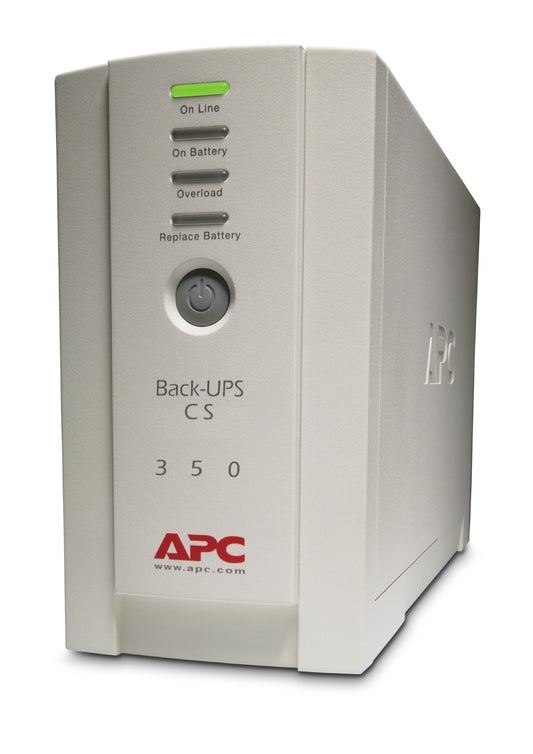 APC Back-UPS, 350VA/210W, Tower, 230V, 4x IEC C13 Outlets, User Replaceable Battery