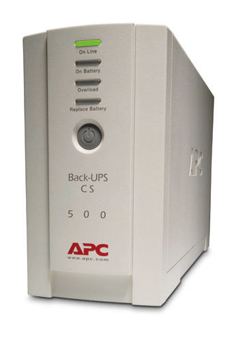 APC Back-UPS, 500VA/300W, Tower, 230V, 4x IEC C13 Outlets, User Replaceable Battery
