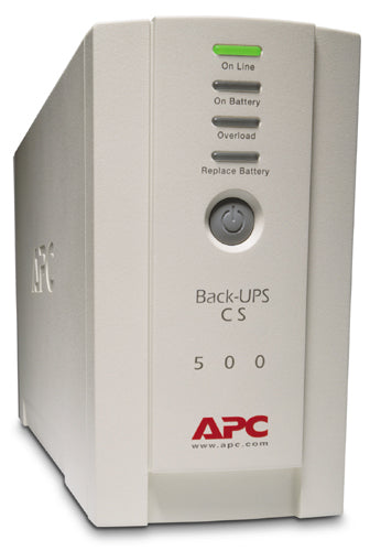 APC Back-UPS, 500VA/300W, Tower, 230V, 4x IEC C13 Outlets, User Replaceable Battery