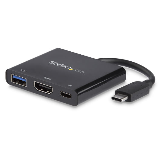 Star Tech USB-C Multiport Adapter with HDMI - USB 3.0 Port - 60W PD - Black