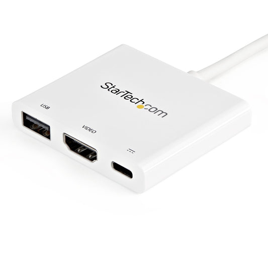Star Tech USB-C Multiport Adapter with HDMI - USB 3.0 Port - 60W PD - White