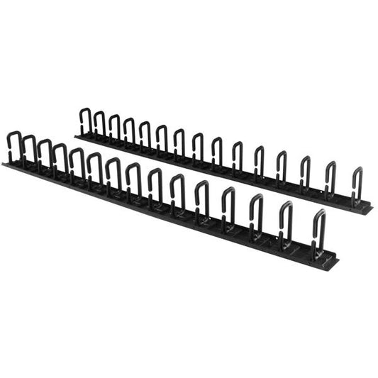 Star Tech Vertical Cable Organizer with D-Ring Hooks - 0U - 6 ft.