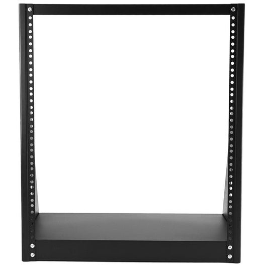 Star Tech 2-Post 12U Heavy-Duty Desktop Server Rack, Small Open Frame 19in Computer Rack, Compact Network Rack for AV / Studio / Data / IT Equipment, TAA Compliant - Free Standing Two-Post Home/Office Rack