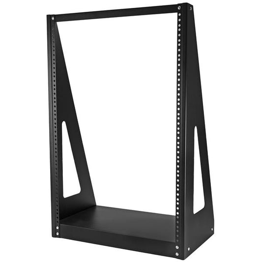 Star Tech 2-Post 16U Heavy-Duty Desktop Server Rack, Small Open Frame 19in Computer Rack, Compact Network Rack for AV / Studio / Data / IT Equipment, TAA Compliant - Free Standing Two-Post Home/Office Rack